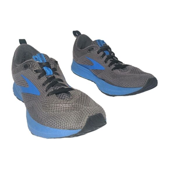 Brooks Revel 5 Shoes Mens Size 7 Gray Blue Running Athletic Sneakers Road